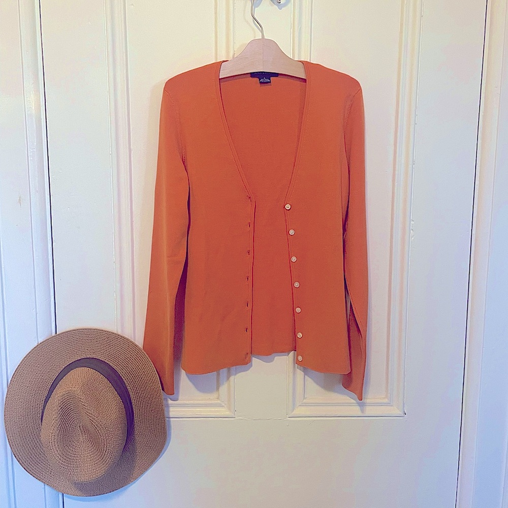 Ann Taylor Silk Cardigan style button front Size Small
